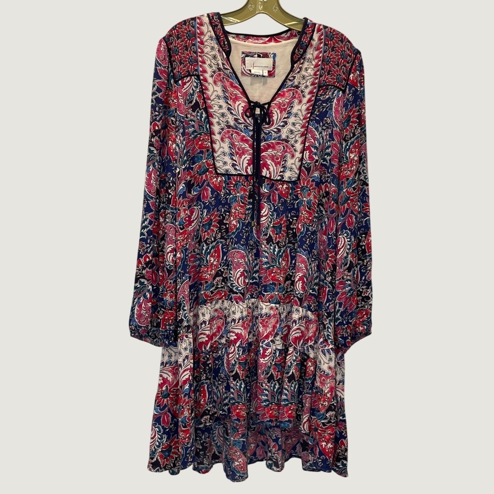Anthropologie Womens Dress Paisley Boho Floral Prairie Relaxed Fit XL Lagenlook